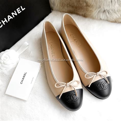 chanel balet shoes|chanel ballet flats beige.